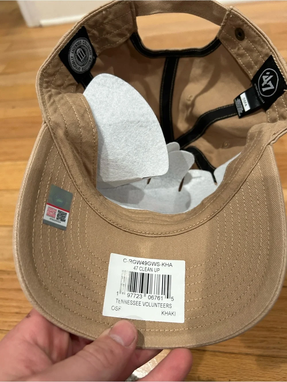 47 Brand Tan Hat with Orange 'T' Patch University of Tennessee